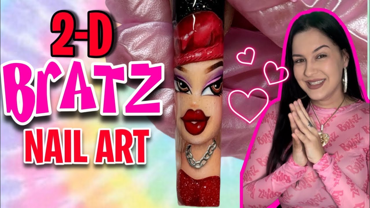 2D BRATZ Nail Art Tutorial💋💅🏻 Step By Step using NAILZBYDEV Gels and