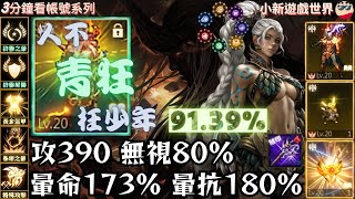 【天堂M】3分鐘看帳號系列 【青變專區】91.39%【青變】金變【神話覺醒】金娃1+1【地龍覺醒】金聖物1+1【7圈】攻390、無視80%、暈命173%、抗暈180%、刻印+9紫矛、狂戰EP.3632