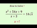 An Outstanding Algebraic equation | 95% Failed to crack this!  | Can you solve this? | x=?