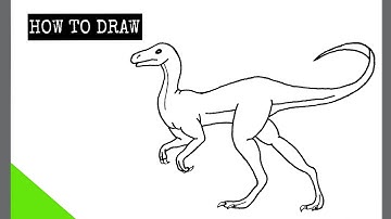 How to draw Compsognatus easy