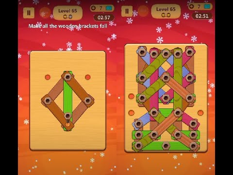 Wood Nuts & Bolts Puzzle - Level 65