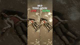 RDR2 - Mud Tessellation | Low VS Ultra #rdr2 #shorts #gaming #graphics