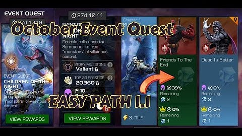 October EQ | Classic Easy Path 1.1 | MCOC #marvelcontestofchampions