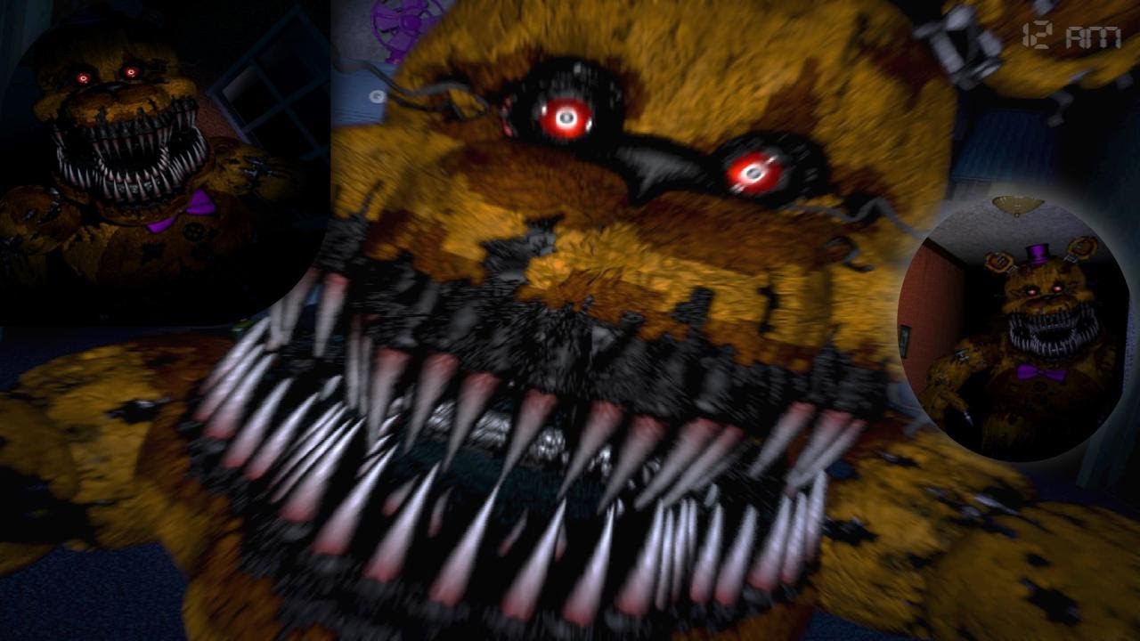 Fredbear after the bite of 1983/1987 came to visit me (FNaF 4 Mods) 