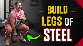 Legs of Steel! INTENSE Single Kettlebell Leg Routine | Coach MANdler