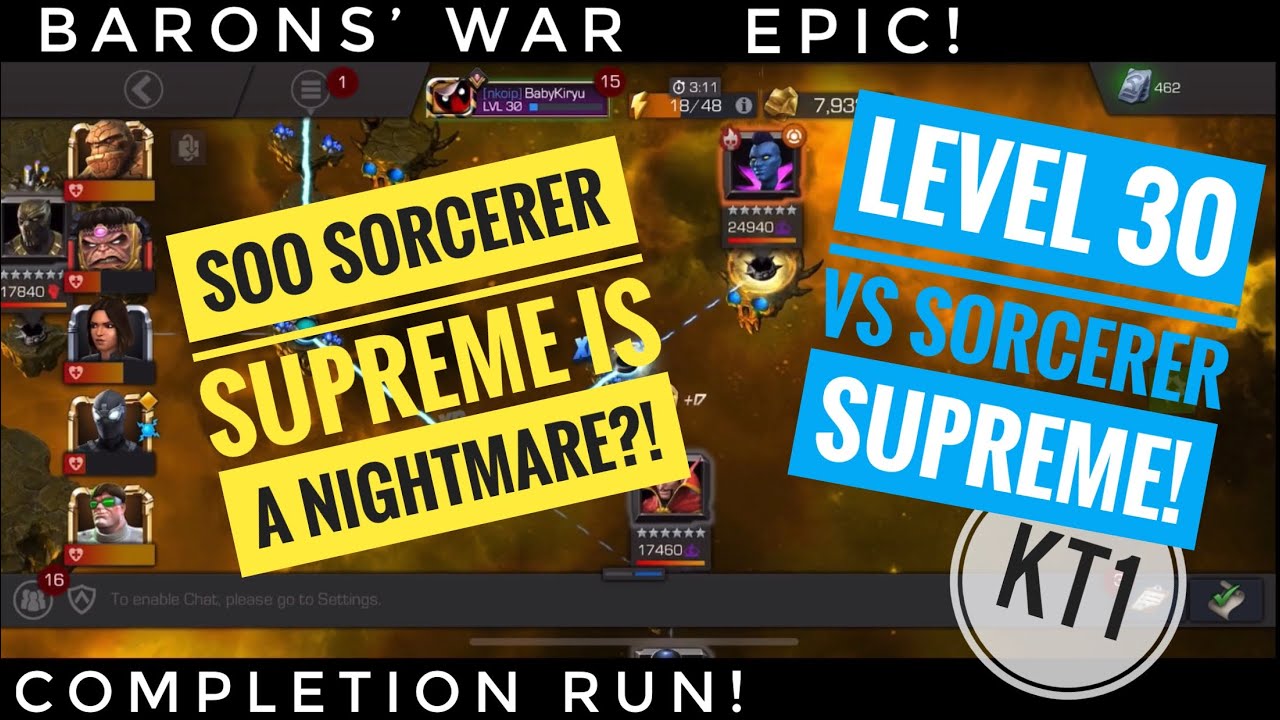 Level 30 Account VS Epic Difficulty Barons’ War Sorcerer Supreme! Was Not Too Bad...