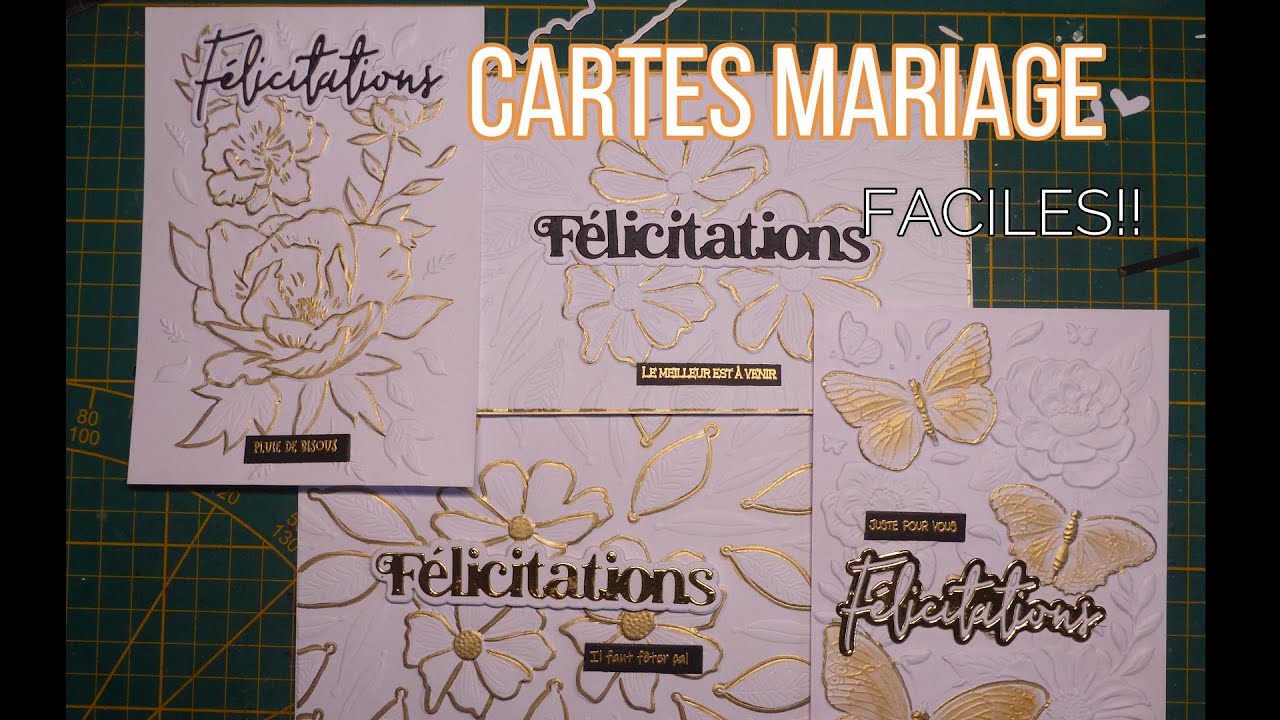 Nouvelle technique avec les classeurs de gaufrage - Tuto carterie DIY Scrap - Cartes de mariage