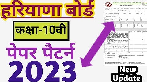 Class 10 Paper Design 2023 |Ques. Paper Design class 10 March 2023 |Question Paper Design 2022-23 |