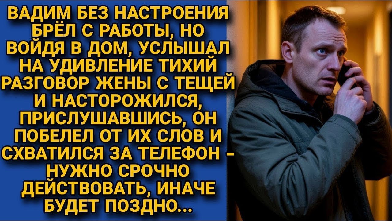 Жена и теща его НЕ ЗАМЕТИЛИ, а он, услышав их разговор, тут же схватился за телефон, пока не поздно