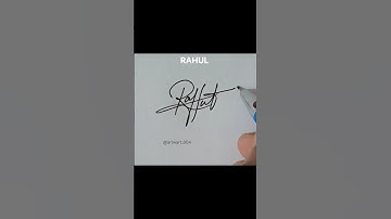 Rahul name signature style