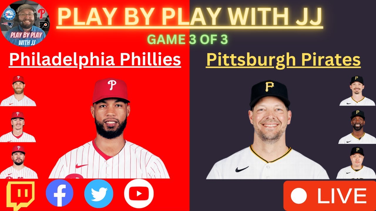 Philadelphia Phillies Pittsburgh Pirates LIVE PLAY-BY-PLAY (07-30-23) #phillies #pirates #mlb