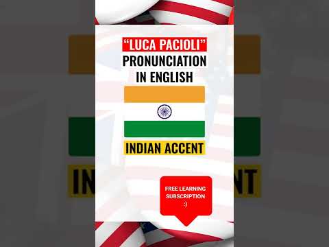 How to pronounce LUCA PACIOLI? Pronunciation of LUCA PACIOLI in English