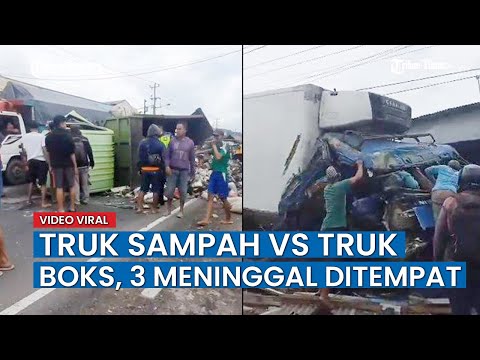 Kecelakaan Maut di Bawen Semarang Truk Sampah Vs Truk Boks 3 Meninggal Ditempat