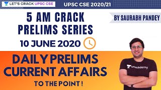 10-june-2020 - mock test 5 am crack prelims series and daily current
affairs for upsc cse/ias by saurabh pandey. pandey more top educators
are ...