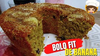 BOLO FIT DE BANANA SEM GLÚTEN E SEM LACTOSE - MIL DELÍCIAS NA COZINHA