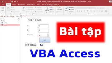 Bài tập môn VBA Access - cơ bản