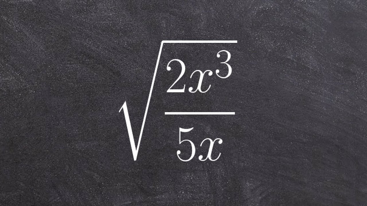 Simplifying a radical expression when the radicand is a rational ...