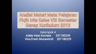 Analisis materi mata pelajaran fiqih ...