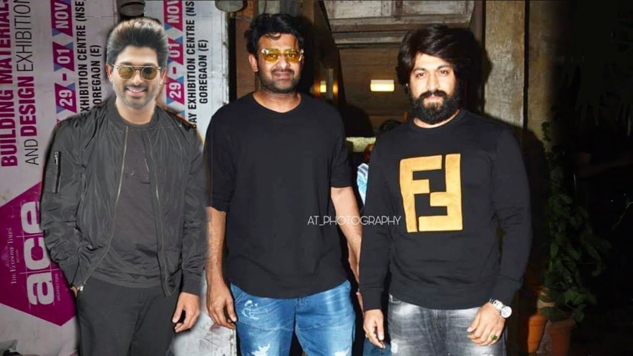 Allu Arjun, Prabhas and Yash Spotted Together at Bastian Bandra Mumbai | They Meet For Big Surprise prabhas twitter
