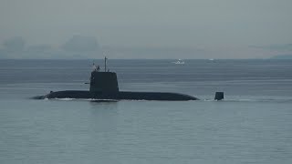 M210515B 『おやしお型』潜水艦 由良湾出港