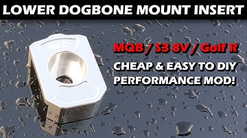 Billet Aluminium MQB Dogbone Mount Insert by 034Motorsport  - Audi S3 8V / Golf R / Cupra / MQB