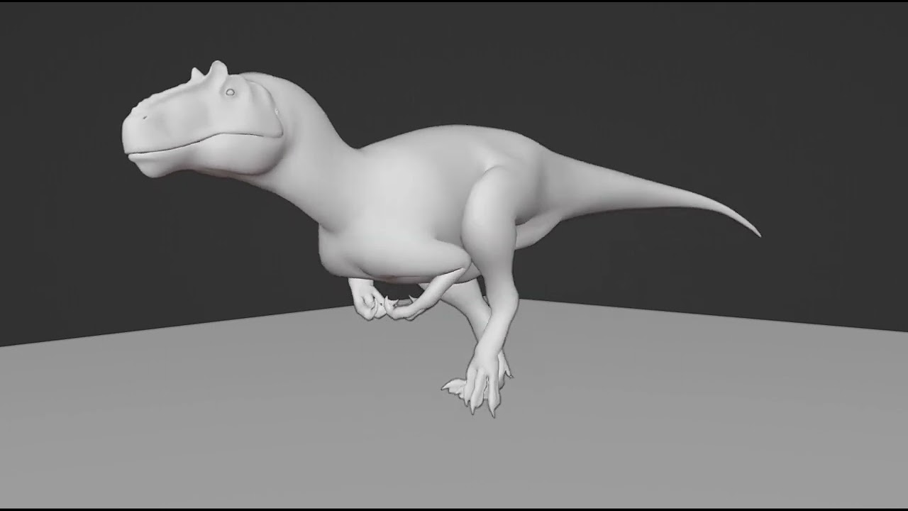 Allosaurus walk cycle showcase | Repost: Model & Anim Edits