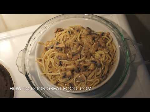 Super Easy Mushroom Cream Pasta Recipe - Spaghetti