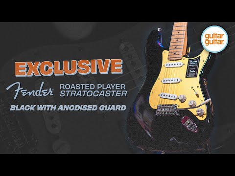 Fender guitarguitar Exclusive Roasted Player Stratocaster Black and Gold Anodized Pickguard with Custom Shop Pickups 