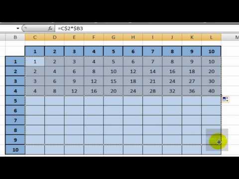 Vidéo: Comment Créer Une Table De Multiplication Dans Excel