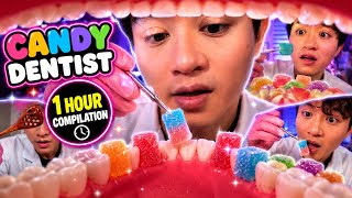 1 Hour of Candy Dentist Eating Candy From Your Teeth 🍭 