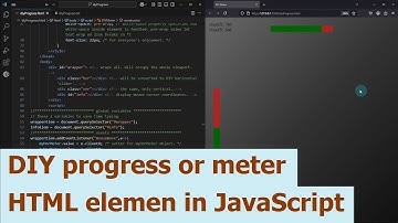 DIY progress or meter HTML element. Health bar indicator in JavaScript.