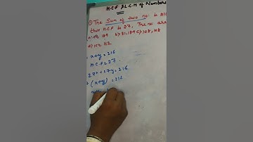 The sum of two no. is 216 & their H.C.F is 27.The no. are#ssc chsl#shortvideo