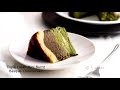 The Creamiest, Tea-Flavoured Triple Layer Matcha Hojicha Burnt Basque Cheesecake