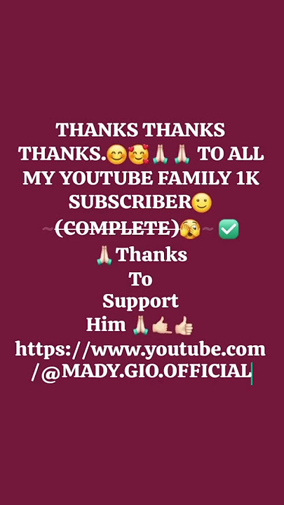 @MADY.GIO. hello fans thanks you