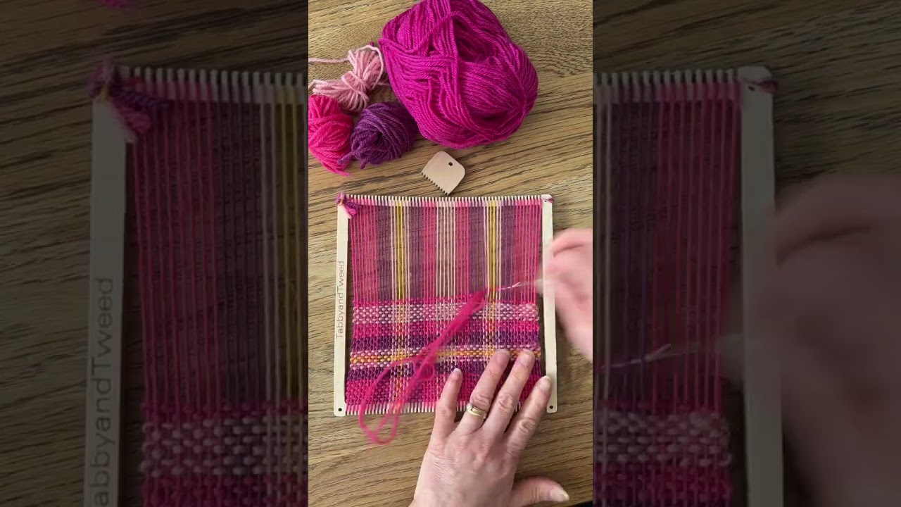 Weaving on a Frame Loom, #weaving #loomweaving #fiberart #handmade #yarncraft #diycrafts