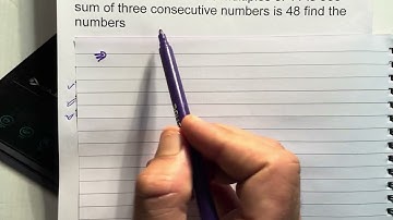 Sum of three consecutive numbers is 48 find the numbers step by step in Hindi | maths for beginners