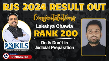RJS 2024 Result: Rank 200 Lakshya Chawla, Do & Don