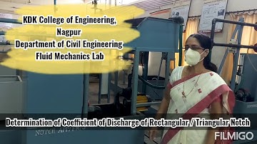 Experimental Setup for determining Coefficient of Discharge for Triangular Notch