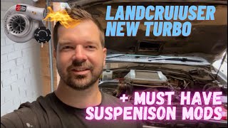 Must have suspension upgrades and nightmare turbo install on my 105 series toyota landcruiser