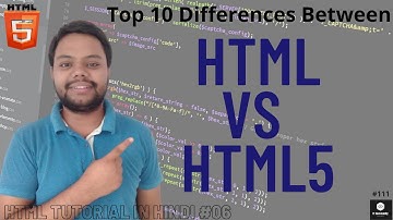 HTML Vs HTML5 | HTML Vs HTML5 in Hindi | 10 difference b/w HTML and  HTML5