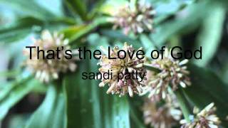 Video thumbnail of "That's the Love of God - Sandi Patty"