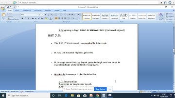 Interrupt structure of 8085