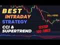 The Best CCI &amp; Supertrend Trading Strategy | High Accuracy | Tested 100 times
