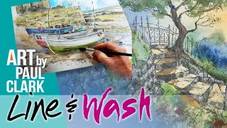 Adding Watercolour to your Pencil Drawings - Line & Wash