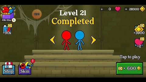 Red And Blue Stickman : Animation Parkour | 21-25