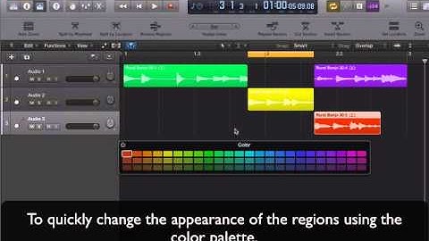 Assessment for week 2 Introduction To Music Production: Name and Color in Logic Pro X
