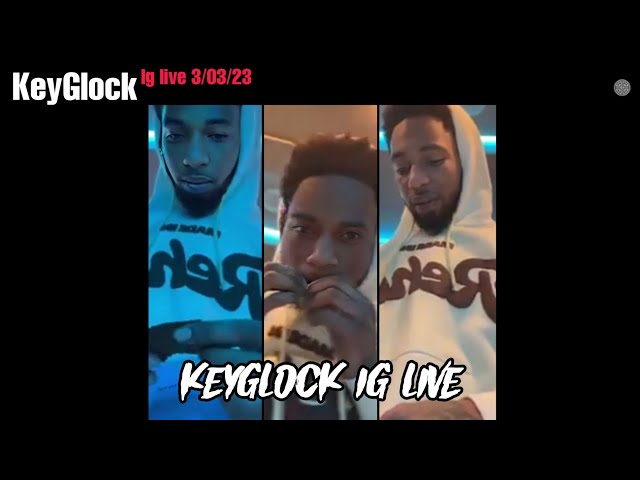 KeyGlock - ig live bumping some GLOCCBOYRE. (on the tour bus 3/03/23)