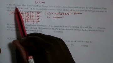 Kcse Revision|Application of L.C.M in word Problems. For information call/WhatsApp 0701686283.