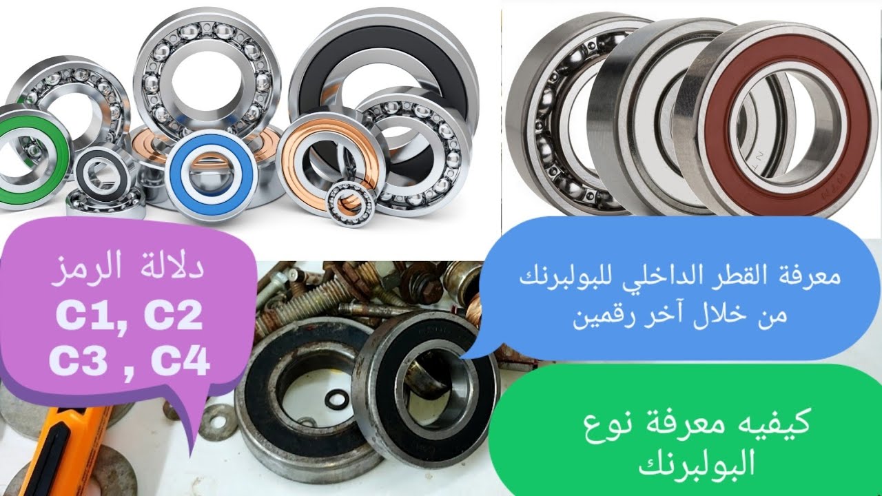 انواع البولبرنات أو كراسي التحميل ومعلومات مهمة عن كيفية اختيارها type of bearings , رولمان بلي
