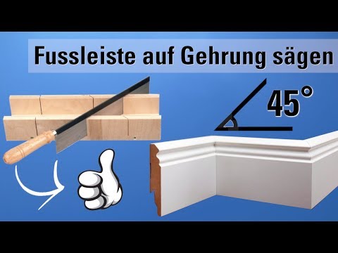 Video: Wie Schneidet Man Einen 45-Grad-Deckensockel? Wie Schneidet Man Ohne Und Mit Gehrungslade? Wie Kann Man Es Sonst Trimmen?